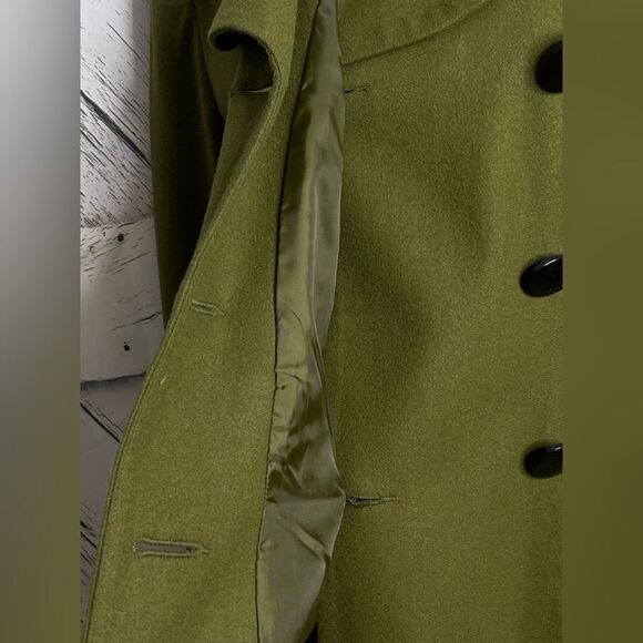 Newport News Vintage Pea Coat Green 4 - Picture 6 of 9
